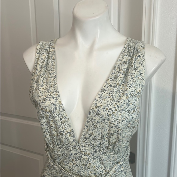 Free People Green and White Wrap Sundress - Picture 5 of 12